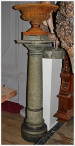 Kratervase Pflanzkübel "Cachepot" Gusseisen Edelrost Neoklassizismus - Bild 1 von 10