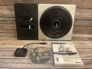 DJ Hero Turntable + DJ Hero 1 & 2 Game with Dongle ~ Tested Working (PS3)