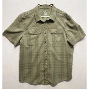 Gerry Men's Short Sleeve Shirt Button Up Stretch Olive Green Size X-Large - Picture 1 of 7