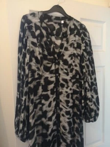 Nwot Mint Velvet Sheer Animal Print Dress Size 10 - Picture 1 of 7