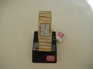 Rhino by marc ecko E8M124MV Goldband Wavelength Crystal Accented Watch $110 - Picture 1 of 2