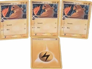3 Charmander 2006 Electric Power + Energy Crystal Guardians Pokémon Cards NM - Picture 1 of 4