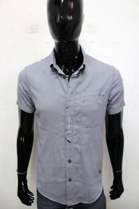 G-Star Men's Shirt Size M Cotton Blue Chemise Logo Short Sleeve - Picture 1 of 14