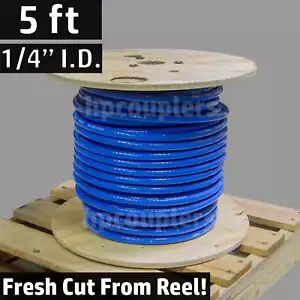 5 ft 1/4" ID FlexFab 5526 Blue Silicone Heater Hose 6mm 350F Radiator Coolant - Picture 1 of 5