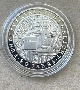 Sammlerstück 10 Deutsche Mark 2001 J 50 Jahre Bundesverfassungsgericht, PP - Bild 1 von 2