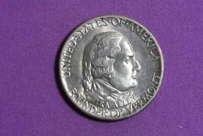 ESTATE FIND 1927- IRA ALLEN Commemorative Silver Half Dollar #K15390 - Image 1 of 2