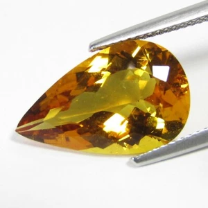 5.89Cts Natural Yellow Beryl Pear Shape 17.3X10.6mm Collection Gemstone - Picture 1 of 4
