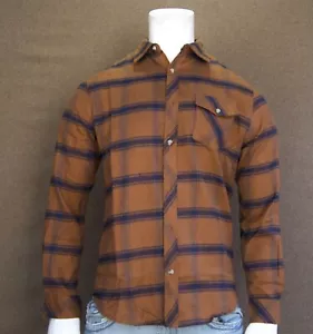 Nuova camicia da uomo marrone Smash D13 con fondo in flanella taglia media rsmh-5 - Foto 1 di 2