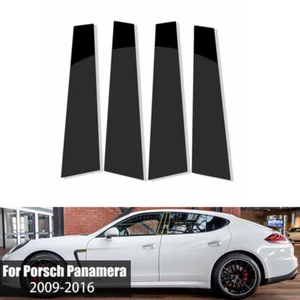 For Porsche Panamera 2009-2016 Glossy Black Window Pillar Posts Door Cover Trim - Bild 1 von 6