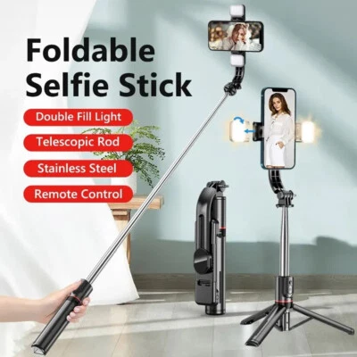 Bluetooth Selfie Stick Tripod Wireless Rotating Remote For iPhone Mobile PhoneAU - image 1 of 4