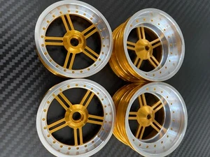 Associated RC10 world's car 2.2" 1/4 axle alloy wheel front skinny two tone A - Picture 1 of 4
