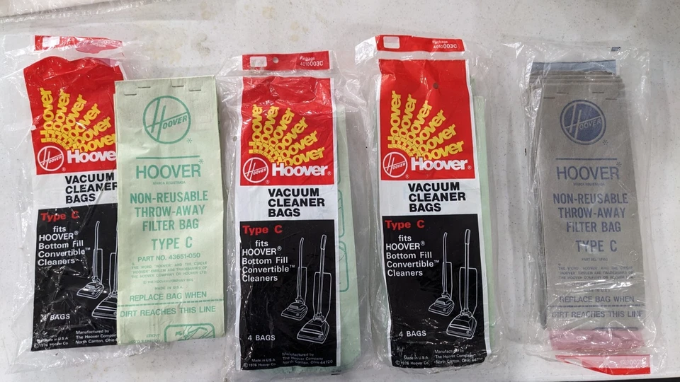 15 Hoover Type C Upright Vacuum Cleaner Bags 40100003C Genuine Hoover OEM - Image 1 of 1