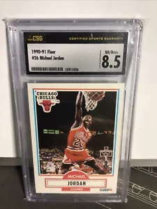 Michael Jordan NBA Fleer 1990-1991 Chicago Bulls Graded Cgc 8.5 NM / MINT+ #26 - Picture 1 of 2