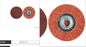 60% de descuento 81 Ea Norton ARX19 1-1/2" P120 Grano Ty II TSM QC Disco de tela 99632 - Imagen 1 de 1