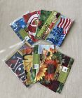 Set Of 8 - Colorful Toland Art Flags 12.5 X 18 Inches  - Nwt