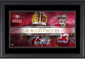 Christian McCaffrey San Francisco 49ers Framed 10x18 Player Nameplate Collage - Picture 1 of 1