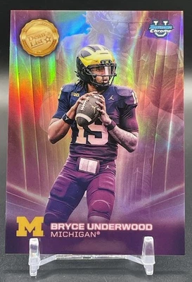 2025 Bowman U Chrome Bryce Underwood Deans List Case Hit SSP Michigan - Image 1 of 4