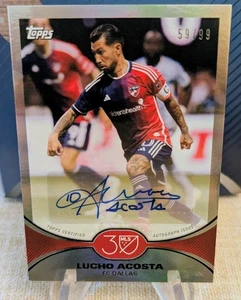 2025 Topps MLS 30th Anniversary Lucho Acosta #27A Base Foil Auto /99 - Picture 1 of 2