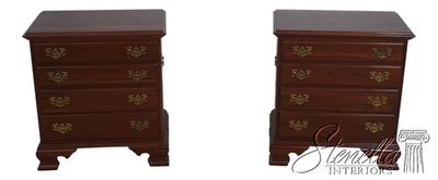 70715: Par de cofres de mesita de noche ETHAN ALLEN Cherry 4 cajones Foto 1 de 4