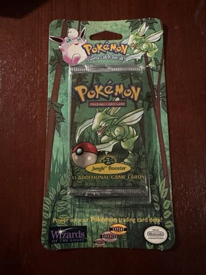 Упаковка Pokemon Jungle Scyther Blister запечатанная винтажная WOTC короткая обжимка 34,28 г - Изображение 1 из 4