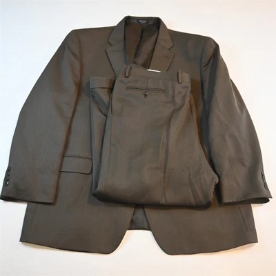 Jones New York 50R 40x28 Marrón Lana Hombre Chaqueta Pantalones Traje Foto 1 de 4