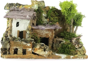 Casa Con Rimessa Legna per Presepe, Casetta per Presepi Bertoni Linea Natale, Le - Foto 1 di 12