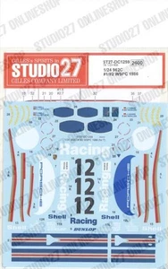 Studio27 1/24 Porsche 962C #1/2 WSPC 1986 Decals for Tamiya kits - Picture 1 of 1