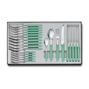 Set 24 Posate Swiss Modern Victorinox Mint Green - V-6.90 96.11W41.24 - Foto 1 di 2