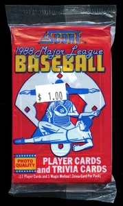 1988 Score Baseball ungeöffnete Packung - 17 Karten - Bild 1 von 1