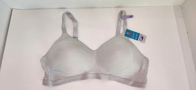 Hanes Signature Cooling Comfort Bra Size 2XL Convertible Wireless Gray MHW507 - Image 1 of 3