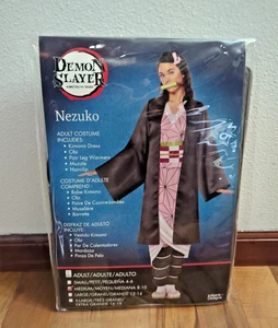 Demon Slayer Nezuko Costume Cosplay Complete Outfit Adult Medium 8-10 Halloween - Picture 1 of 4