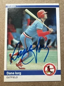 DANE IORG 1984 Fleer #372 Autographed SIGNED Card St. Louis Cardinals - Picture 1 of 2