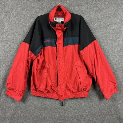 Vintage Columbia Jacket Mens Large Red Black Bugaboo Ski Nylon Parka 1990s - Image 1 of 4