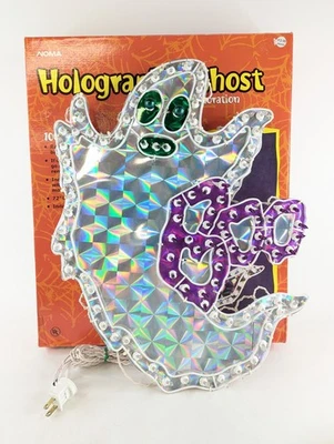 Janela fantasma holográfica vintage Noma Halloween iluminada pendurada testada com caixa - Imagem 1 de 4