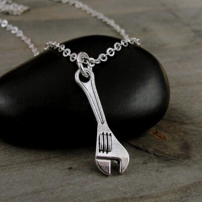 Collar Llave Media Luna Plata - Collar Llave Mono - Dije Llave Llave Llave Foto 1 de 2