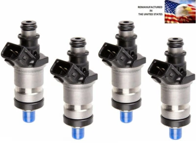 Set 4 Fuel Injectors for Honda 1996 - 2000 Civic LX DX D16Y7 Engine 1.6L l4 - Image 1 of 3