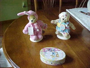 LOT MUFFY VANDERBEAR WALKING IN EGGSHELLS EGG PAINTING + DECORATING KIT+ BUNNY  - Picture 1 of 6