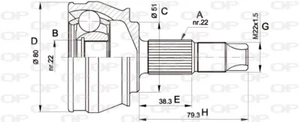KIT GIUNTI SEMIASSE OPEN PARTS PER FIAT BRAVO I FIAT BRAVA - Imagen 1 de 1