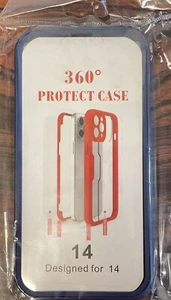 iPhone 14 360° Clear Full Cover Displayschutzfolie Blau - Bild 1 von 6