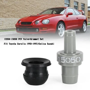 12204-15050 PCV Valve+Grommet Set Fit Toyota Corolla 1993-1997/Celica Suzuki S11 - Picture 1 of 13