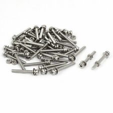 M3 x 25mm 304 Stainless Steel Phillips Pan Head Screws Nuts w Washers 40 Sets
