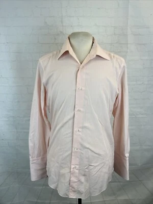 Trillion Men's Pink Cotton Dress Shirt 16-16.5 - 34/35 $895 - Image 1 of 4
