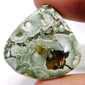 41,50 quilates. Piedra preciosa suelta cabujón de pera de riolita 100 % natural única en la selva tropical - Imagen 1 de 3