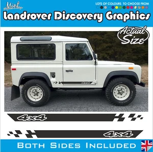 LANDROVER Defender 90 4x4 Off Road Rayas Laterales Calcomanías Adhesivas Gráficos 006 - Imagen 1 de 5