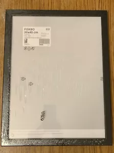 3 x New IKEA FISKBO Photo Frame Black For Pictures Wall Mount Free Stand 30x40cm - Picture 1 of 1