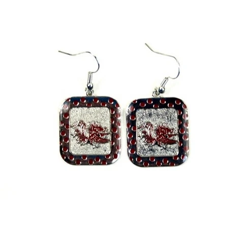 South Carolina Gamecocks NCAA Polka Dot Style Dangle Earrings Cover