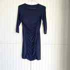 Theory Size S Blue Anora Encase Bodycon Ruched 3/4 Sleeve Mini Dress 