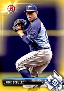 2017 Bowman Prospects Jaime Schultz Yellow Parallel #BP133 - Tampa Bay Rays