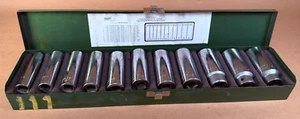 NICE - Midland Supply 1/2" DEEP 12 PT WRIGHT SOCKET SET 11-PIECES 1/2" - 1-1/8" - Picture 1 of 16