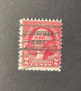 Springfield, Mass. Type 71 Precancel - 2 cents Washington - U.S. #707 - MA - Picture 1 of 1